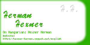 herman hexner business card